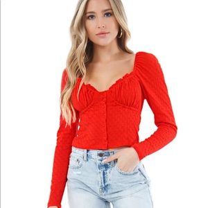 Free People Ladybug Long Sleeve NWT